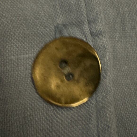 Caroline Rose Button-Down stand collar 100 % Tissue-Linen Shirt size large - Picture 11 of 11